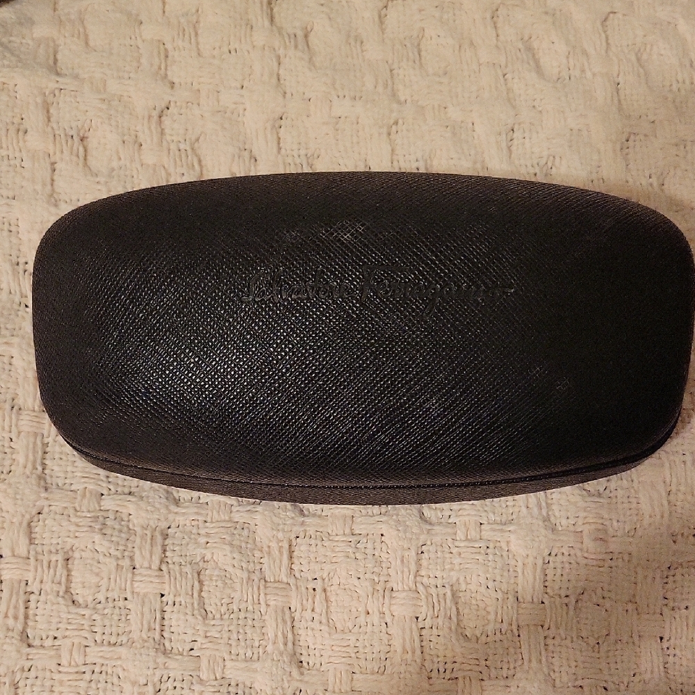 Salvatore Ferragamo Black Glasses Case Minimalist Design